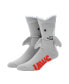 ფოტო #1 პროდუქტის Men's Shark Built Up Novelty Character "Bite Me" Crew Socks