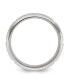 Stainless Steel Brushed and Polished Grooved Band Ring