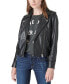 Фото #1 товара Women's Classic Leather Moto Jacket