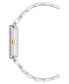 ფოტო #2 პროდუქტის Women's Three Hand Quartz Two-tone Alloy Rectangular Bracelet Watch, 22mm