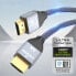 Фото #3 товара Kabel przewód HDMI 2.1 8K 60 Hz 48 Gbps 4K 120 Hz 2K 144 Hz 5 m srebrny