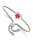 ფოტო #1 პროდუქტის Stainless Steel Red Enamel Heart Medical ID Adjustable Bracelet