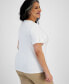 Plus Size Short-Sleeve V-Neck Top, Created for Macy's