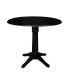 International Concept 42" Round Dual Drop Leaf Pedestal Table