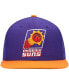 Men's Purple, Orange Phoenix Suns Hardwood Classics Team Two-Tone 2.0 Snapback Hat Purple, Orange - фото #3