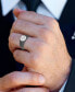 Фото #1 товара Men's Diamond Emerald-Cut Solitaire Ring (1 ct. t.w.) in 14k White Gold & Black Rhodium