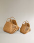 Crossed rattan basket