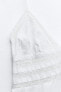 Фото #7 товара Платье миди из поплина с кружевом ZARA