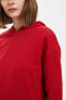 Фото #2 товара Толстовка defacto Женская Красная Обычная Regular Fit с капюшоном, без кармана, с длинным рукавом R4740AZ20AU