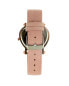 Women's Heart Shaped Rose Gold Crystal Watch with Pink Suede Strap