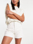 & Other Stories Forever raw denim shorts in white