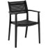 Фото #3 товара Krzesło plastikowe z oparciem ażurowym na taras balkon 4 szt. czarne