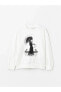 Фото #1 товара LCW Kids Bisiklet Yaka Wednesday Baskılı Uzun Kollu Kız Çocuk Sweatshirt