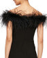 ფოტო #4 პროდუქტის Faux-Feather Off-The-Shoulder Gown