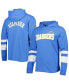 Фото #4 товара Men's Powder Blue, White Los Angeles Chargers Alex Long Sleeve Hoodie T-shirt