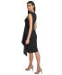 Women's Sleeveless Scuba Crepe Draped Dress