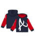 ფოტო #1 პროდუქტის Baby Boys and Girls Fanatics Branded Navy Atlanta Braves Post Card Full-Zip Hoodie Jacket