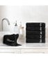 Фото #4 товара Полотенце для снятия макияжа из хлопка с вышивкой, упаковка из 6 штук, 13x13 см, черное Arkwright Home