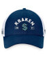 Фото #2 товара Men's Deep Sea Blue/White Seattle Kraken Free Kick Trucker Adjustable Hat