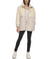 ფოტო #2 პროდუქტის Women's Mixed Media Sherpa And Quilt Jacket With Adjustable Waist