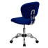 Фото #2 товара Mid-Back Blue Mesh Swivel Task Chair With Chrome Base