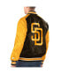 ფოტო #2 პროდუქტის Men's Brown, Gold San Diego Padres Varsity Satin Full-Snap Jacket