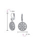 Sorcerer Shield Circle Round Compass Cubic Zirconia CZ Prom Dangle Earrings Rhodium Plated Brass