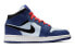 Jordan Air Jordan 1 Mid SE 中帮 复古篮球鞋 GS 白蓝 / Кроссовки Jordan Air Jordan BQ6931-400