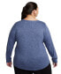 ფოტო #2 პროდუქტის Plus Size Sportswear Essentials Long-Sleeve Top