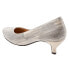 Trotters Kiera T1805-065 Womens Beige Extra Wide Leather Pumps Heels Shoes 9