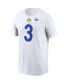 Фото #3 товара Men's Odell Beckham Jr. White Los Angeles Rams Super Bowl LVI Name Number T-shirt