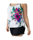 Фото #3 товара Plus Size Side Tie Blouson Tankini Top