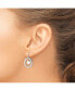 ფოტო #3 პროდუქტის Stainless Steel Polished Synthetic Turquoise Dangle Earrings