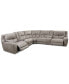 Фото #7 товара CLOSEOUT! Terrine 7-Pc. Fabric Sectional with 2 Power Motion Recliners and 2 USB Consoles, Created for Macy's