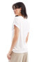 Фото #4 товара ONLY soft round neck t-shirt in white