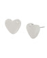 Фото #1 товара Silver Puffy Heart Stud Earrings