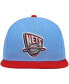 Фото #3 товара Men's Light Blue, Red New Jersey Nets Hardwood Classics Snapback Hat