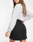 New Look split front mini skirt in black