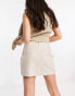 Фото #2 товара Reclaimed Vintage mini skirt with split in stone