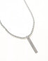 Фото #2 товара Faded Future silver stone bar necklace in silver