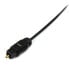 Фото #4 товара StarTech.com 15 ft Thin Toslink Digital Optical SPDIF Audio Cable - TOSLINK - Male - TOSLINK - Male - 4.6 m - Black