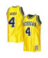 ფოტო #1 პროდუქტის Men's Chris Webber Maize Michigan Wolverines Authentic College Vault 1991-92 Jersey