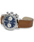 ფოტო #2 პროდუქტის Men's Swiss Automatic Chronograph Intra-Matic Brown Leather Strap Watch 40mm