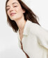 Фото #4 товара Women's Collared V-Neck Sweater, Created for Macy's