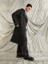 Фото #4 товара ASOS DESIGN oversized wool mix coat with faux fur borg collar in black