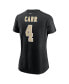 ფოტო #2 პროდუქტის Women's Derek Carr Black New Orleans Saints Player Name and Number T-shirt