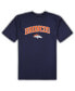 Фото #2 товара Пижама Concepts Sport мужская Темно-синяя, Бежевая Denver Broncos Больших размеров с футболкой и брюками для сна