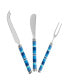 Jubilee Cheese Knife, Spreader and Fork Set - Shades of Denim