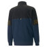 Фото #2 товара Puma Power Colorblock Half Zip Sweatshirt Mens Black, Blue 84985573