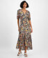 Фото #1 товара Juniors' Floral Print High-Low Maxi Dress